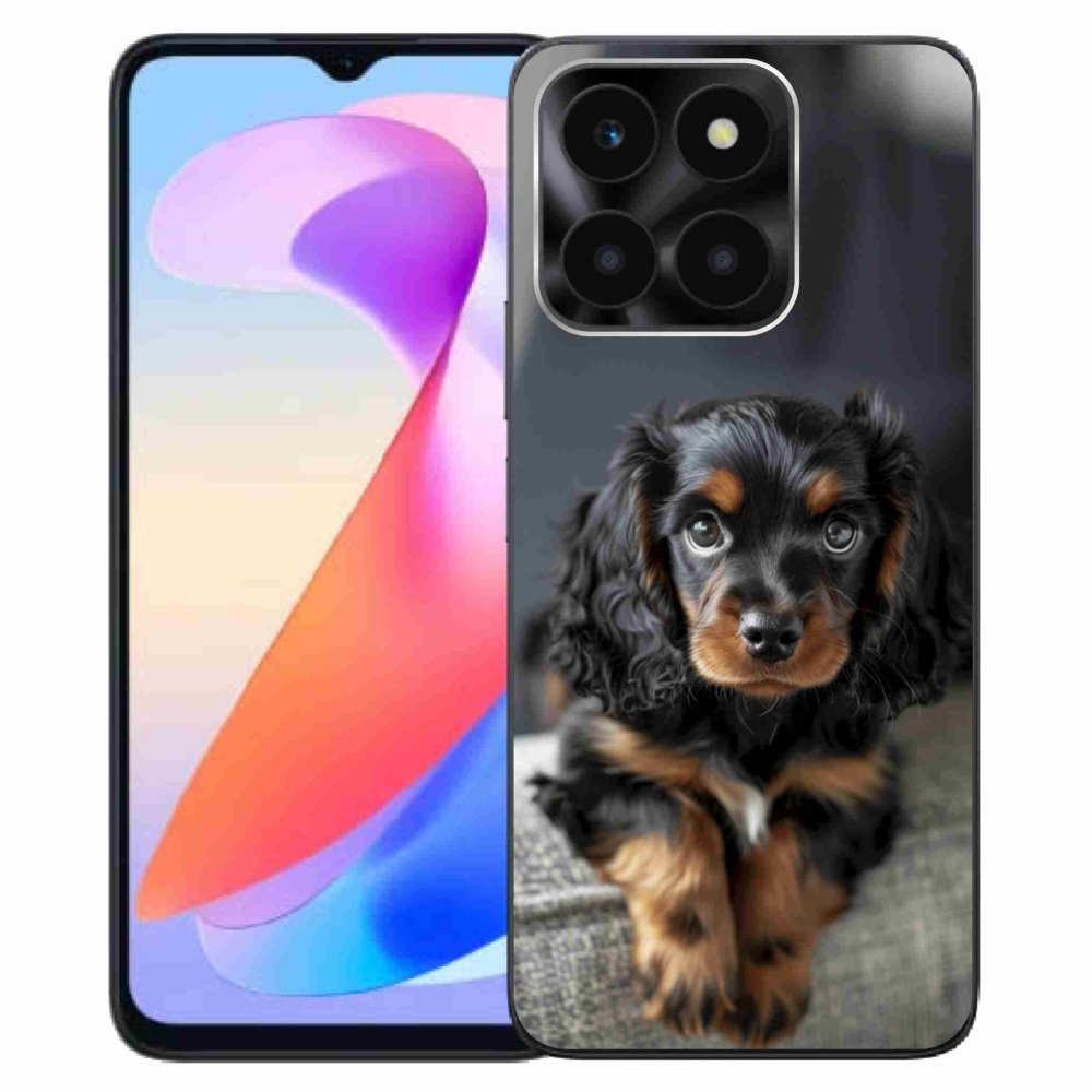 Gelový kryt mmCase na Honor X6a - roztomilý dlouhosrstý jezevčík