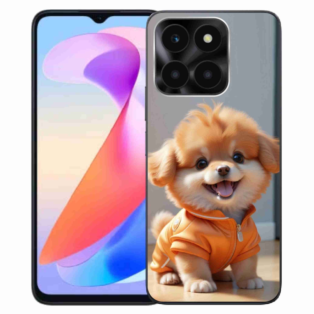 Gelový kryt mmCase na Honor X6a - roztomilý pomeranian v mikině