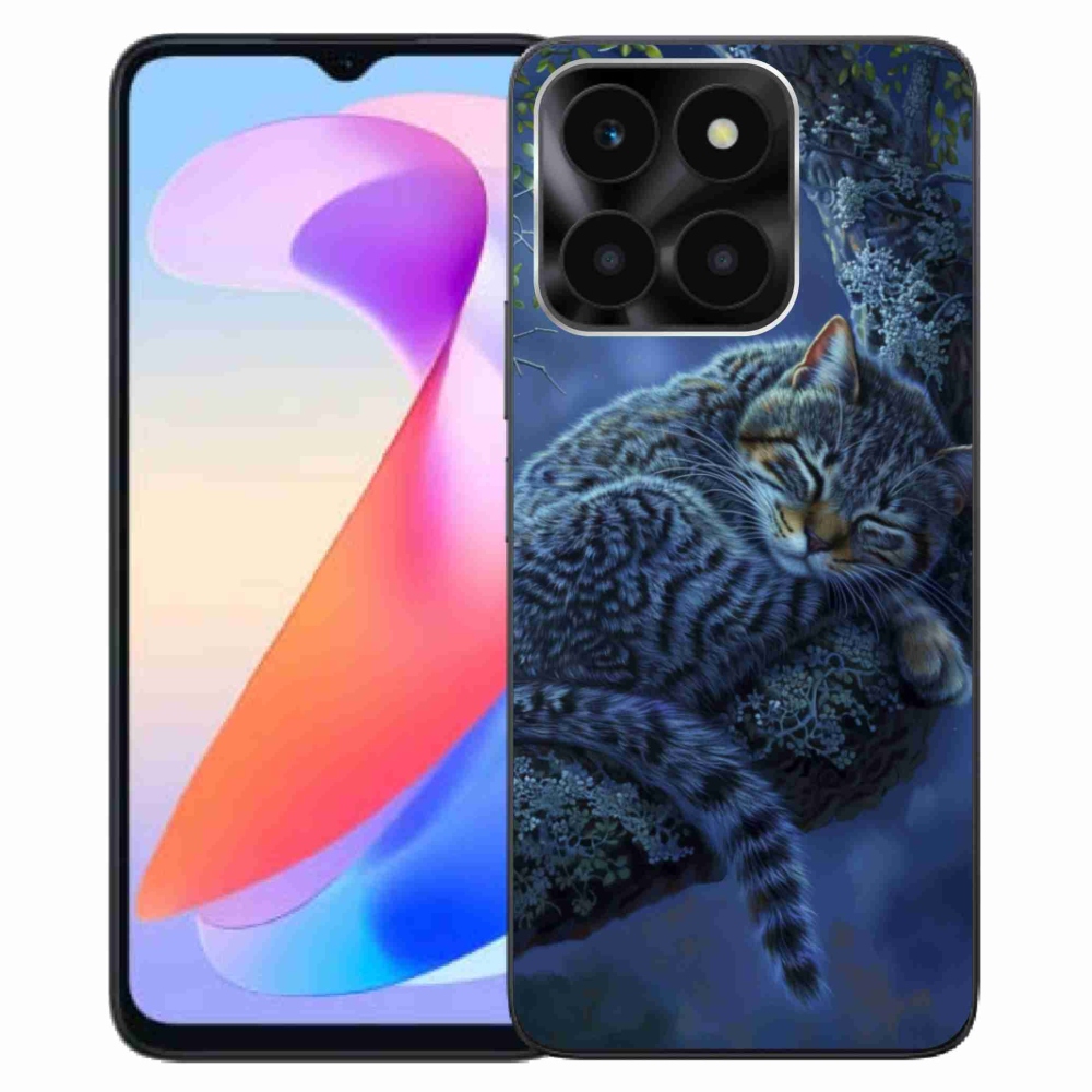 Gelový kryt mmCase na Honor X6a - spící kočka