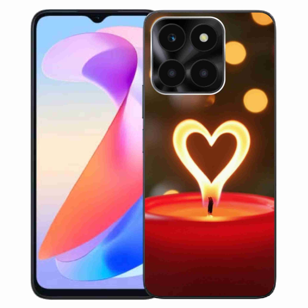 Gelový kryt mmCase na Honor X6a - srdce z plamene