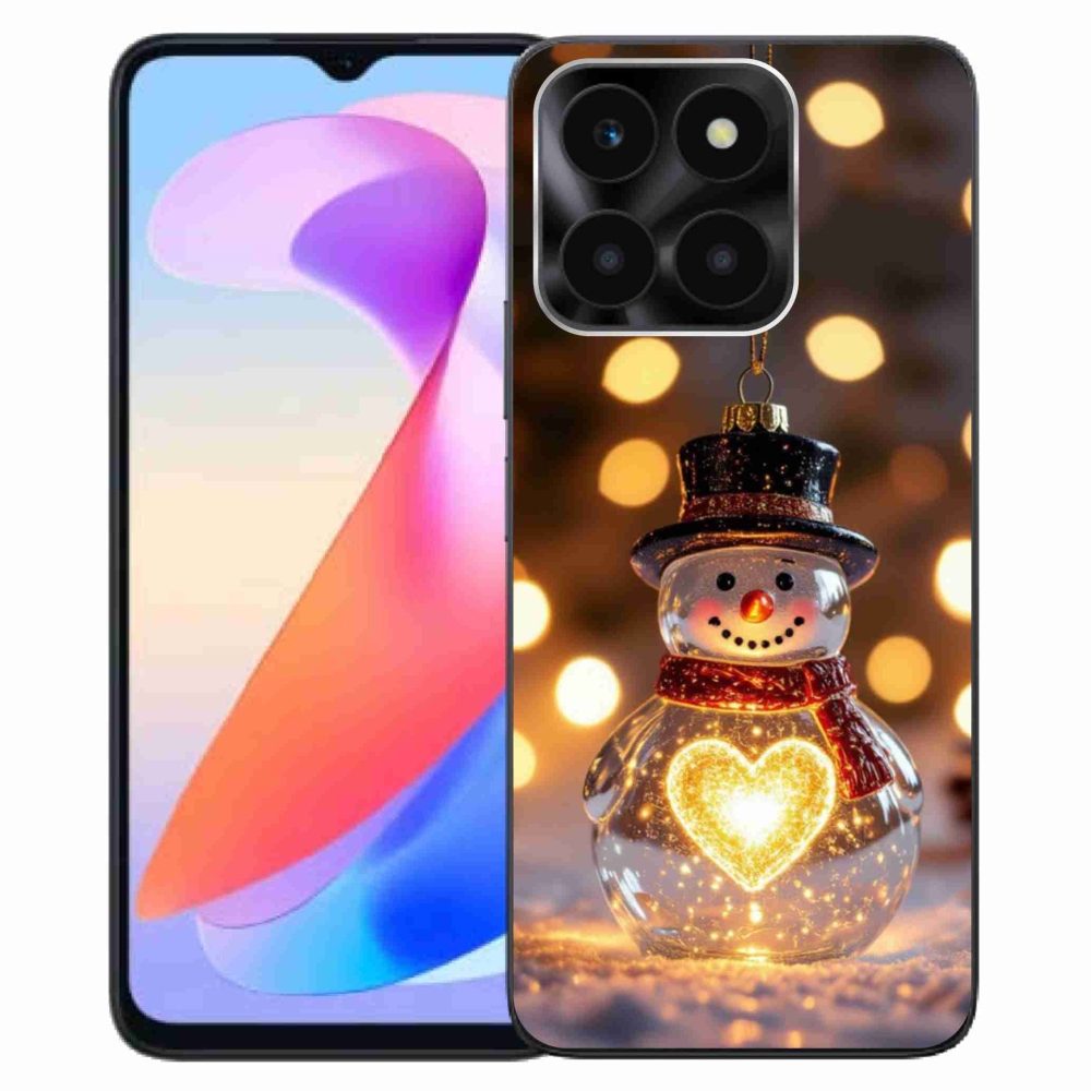 Gelový kryt mmCase na Honor X6a - svítící vánoční sněhulák