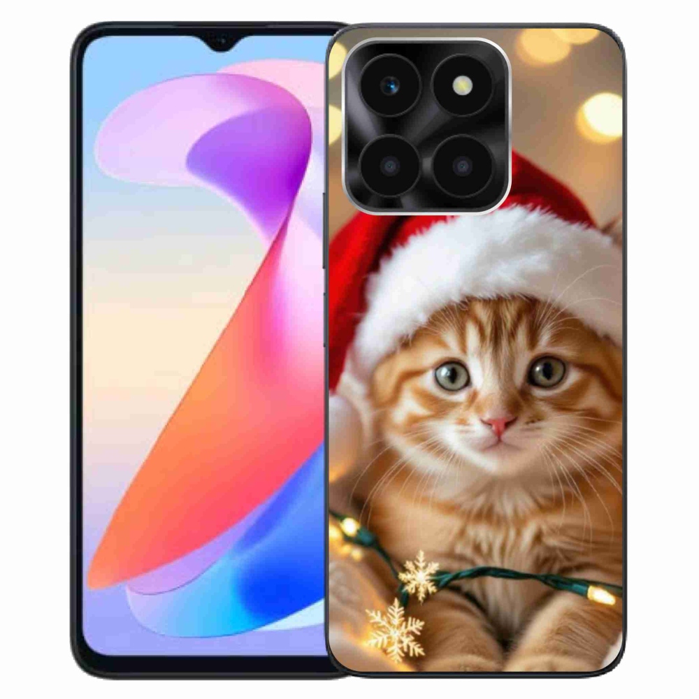 Gelový kryt mmCase na Honor X6a - vánoční kotě