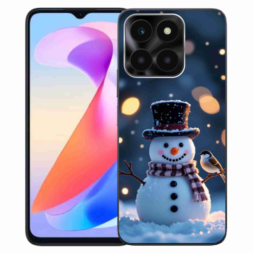 Gelový kryt mmCase na Honor X6a - vánoční sněhulák
