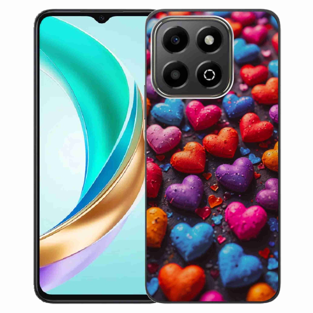 Gelový kryt mmCase na Honor X6b - barevná srdce
