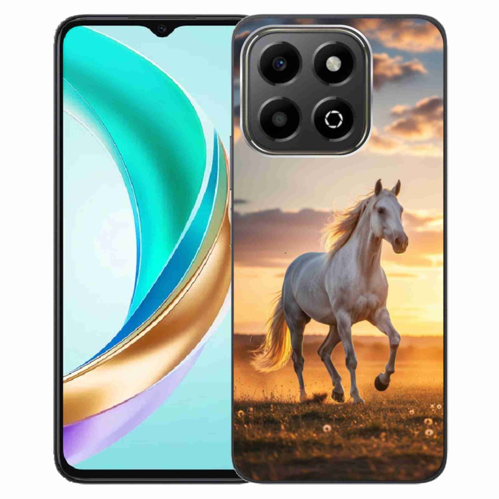 Gelový kryt mmCase na Honor X6b - běžící bílý kůň 2