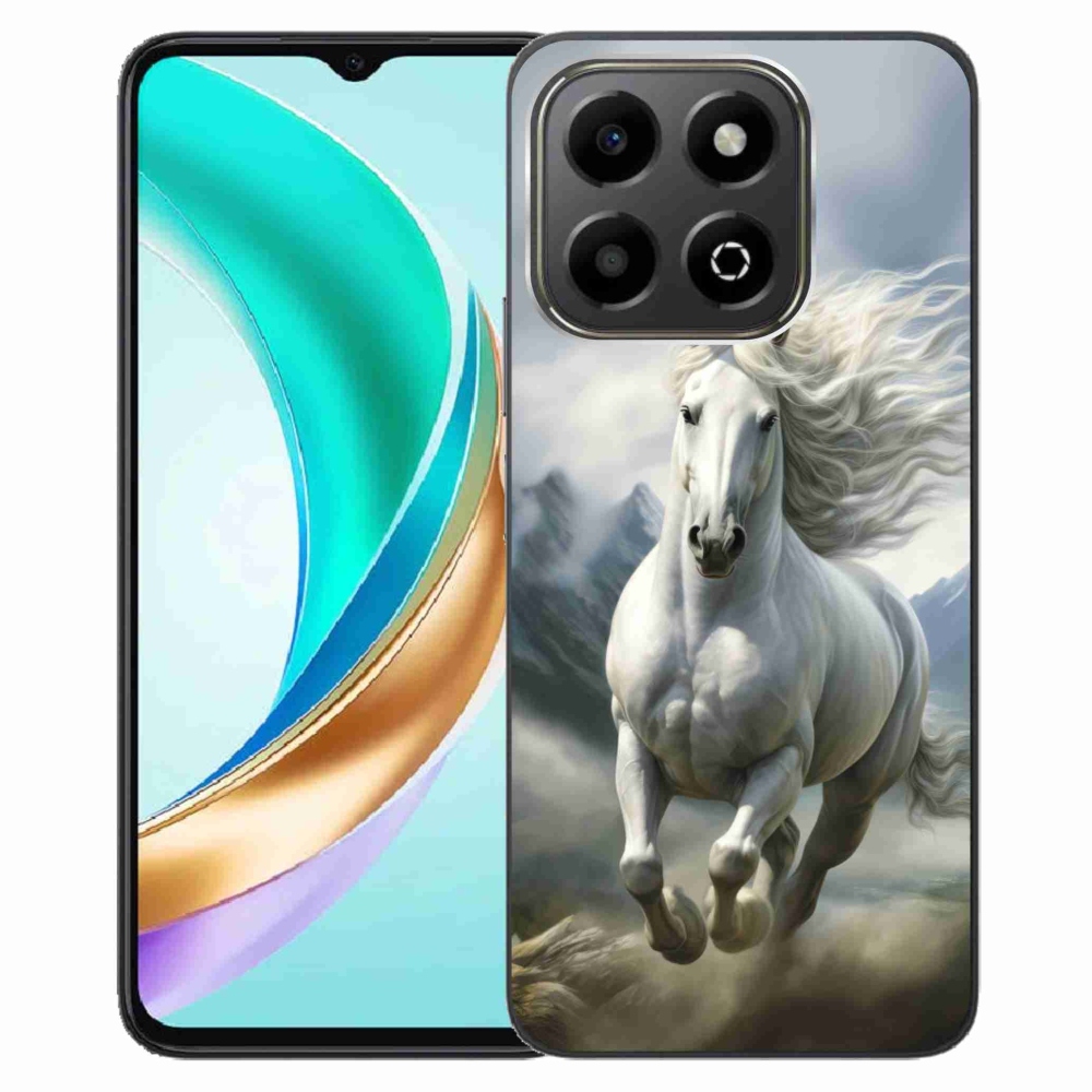Gelový kryt mmCase na Honor X6b - běžící bílý kůň 3