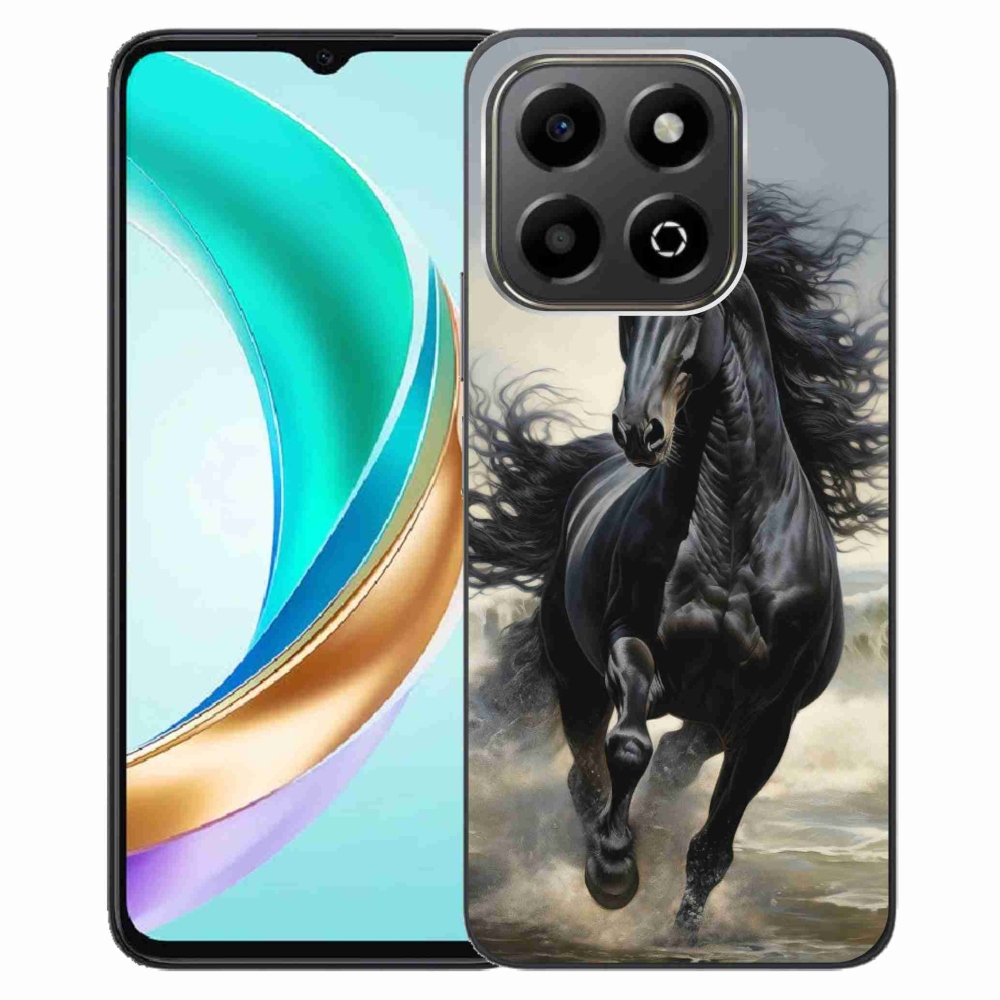 Gelový kryt mmCase na Honor X6b - běžící černý kůň
