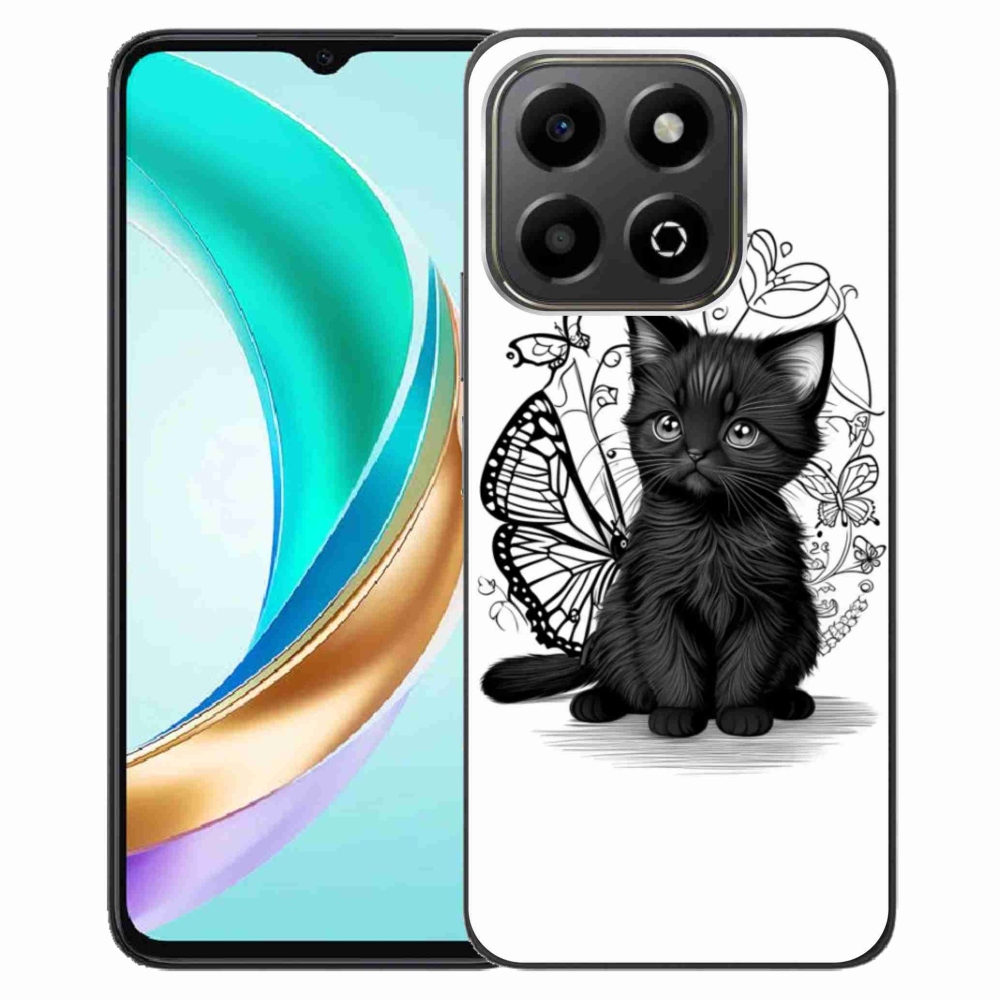 Gelový kryt mmCase na Honor X6b - černé kotě