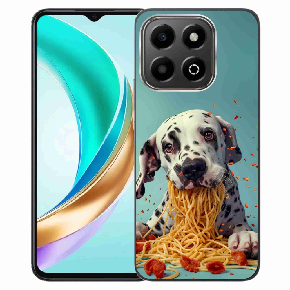 Gelový kryt mmCase na Honor X6b - dalmatin a špagety