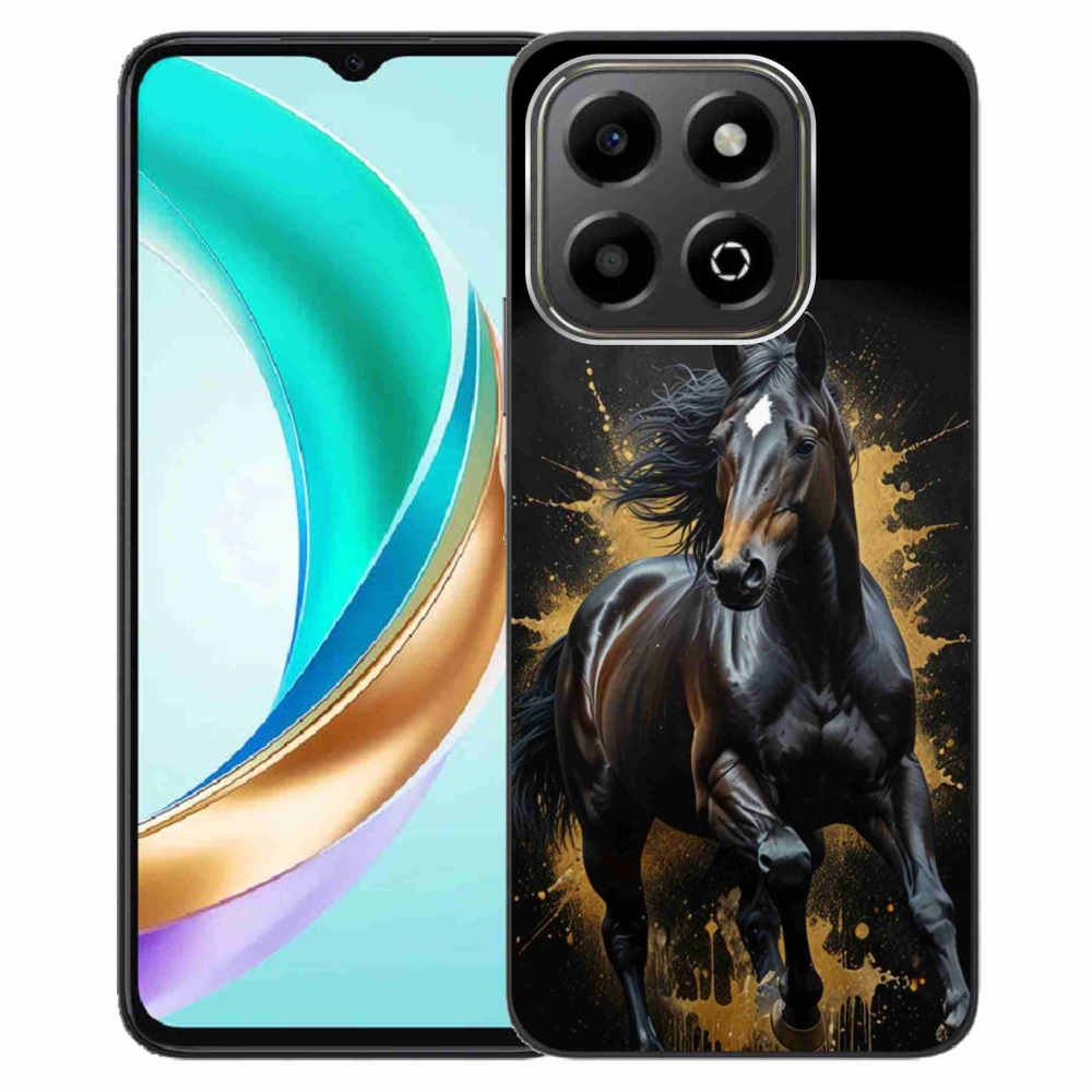 Gelový kryt mmCase na Honor X6b - elegantní černý hřebec