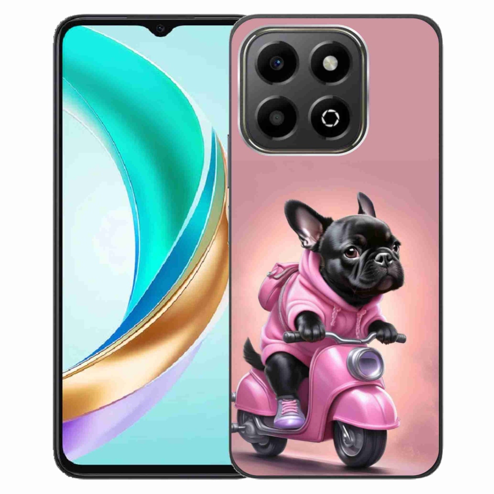 Gelový kryt mmCase na Honor X6b - francouzský buldoček na skútru