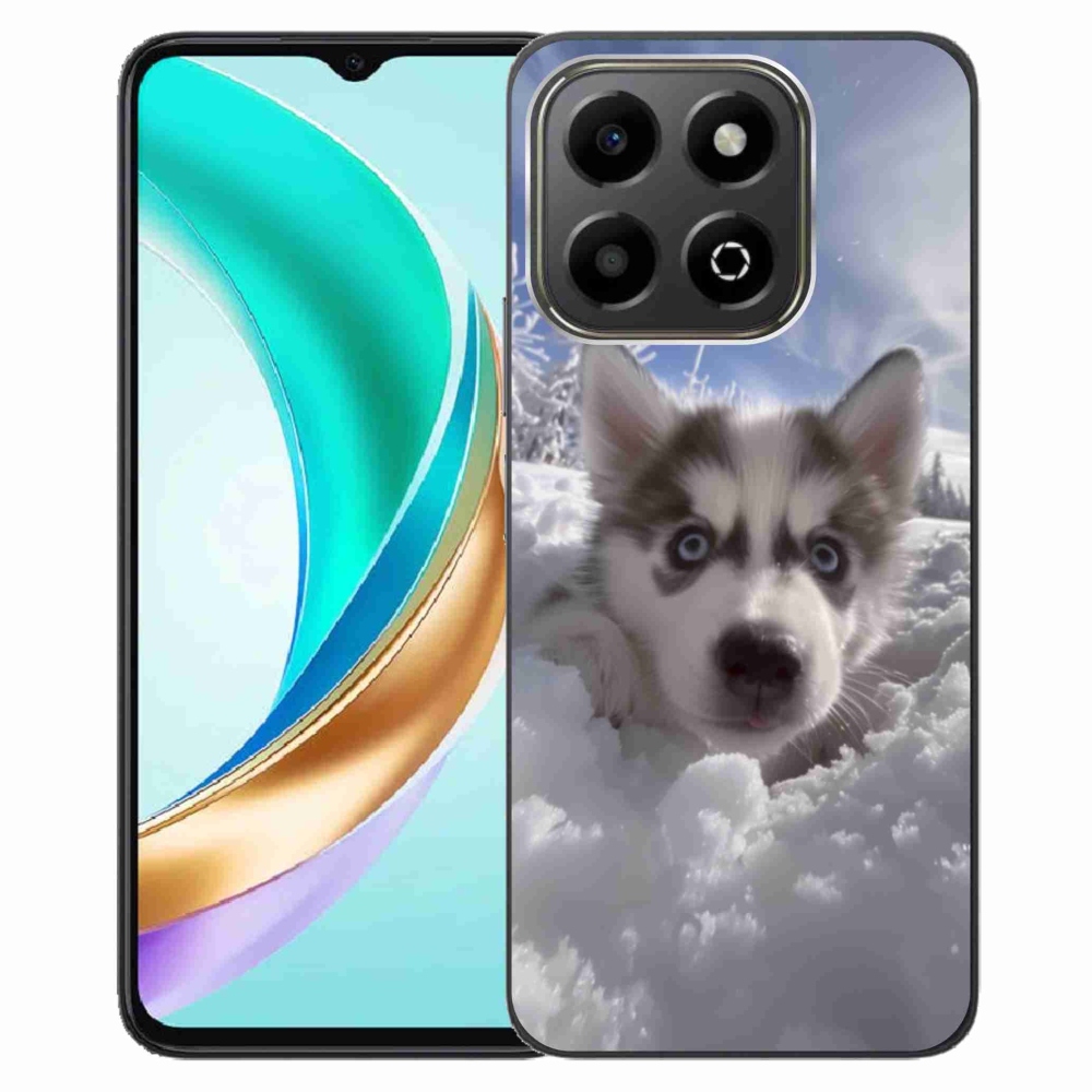 Gelový kryt mmCase na Honor X6b - husky ve sněhu