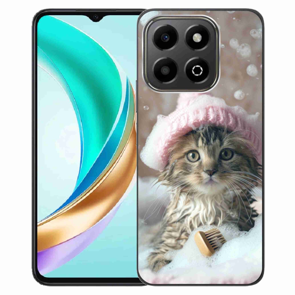 Gelový kryt mmCase na Honor X6b - kotě a koupel