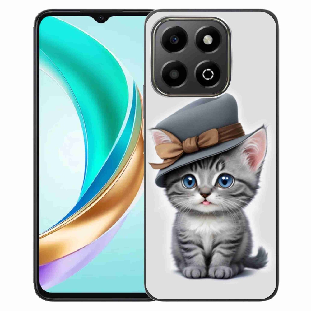 Gelový kryt mmCase na Honor X6b - kotě s kloboukem