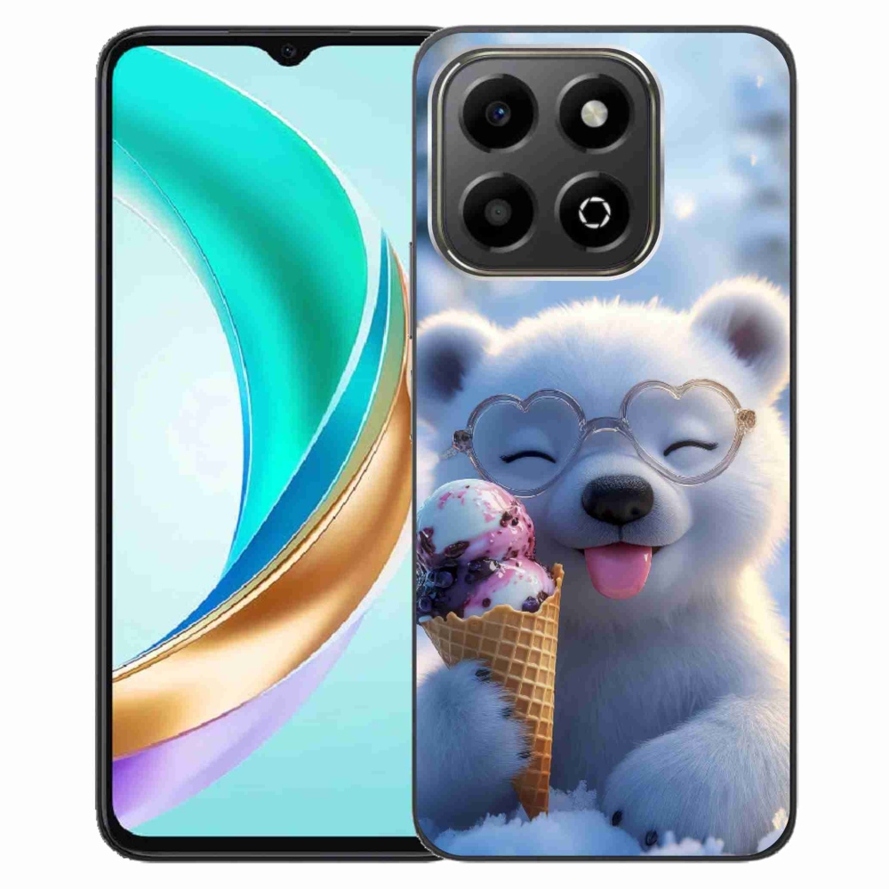 Gelový kryt mmCase na Honor X6b - medvídek se zmrzlinou