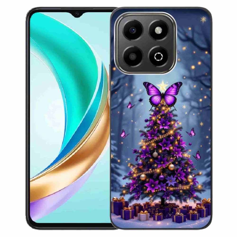 Gelový kryt mmCase na Honor X6b - motýlí vánoční stromek