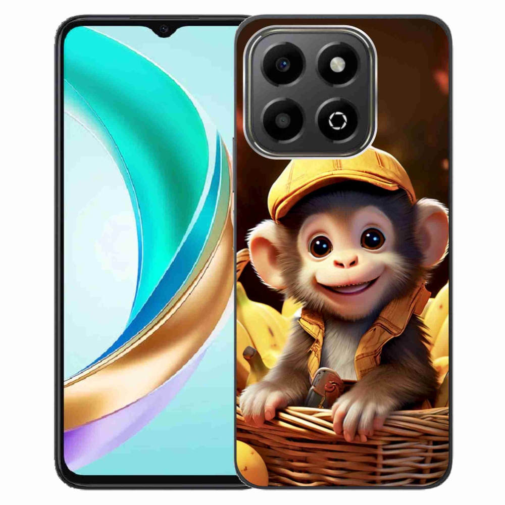 Gelový kryt mmCase na Honor X6b - opice v košíku