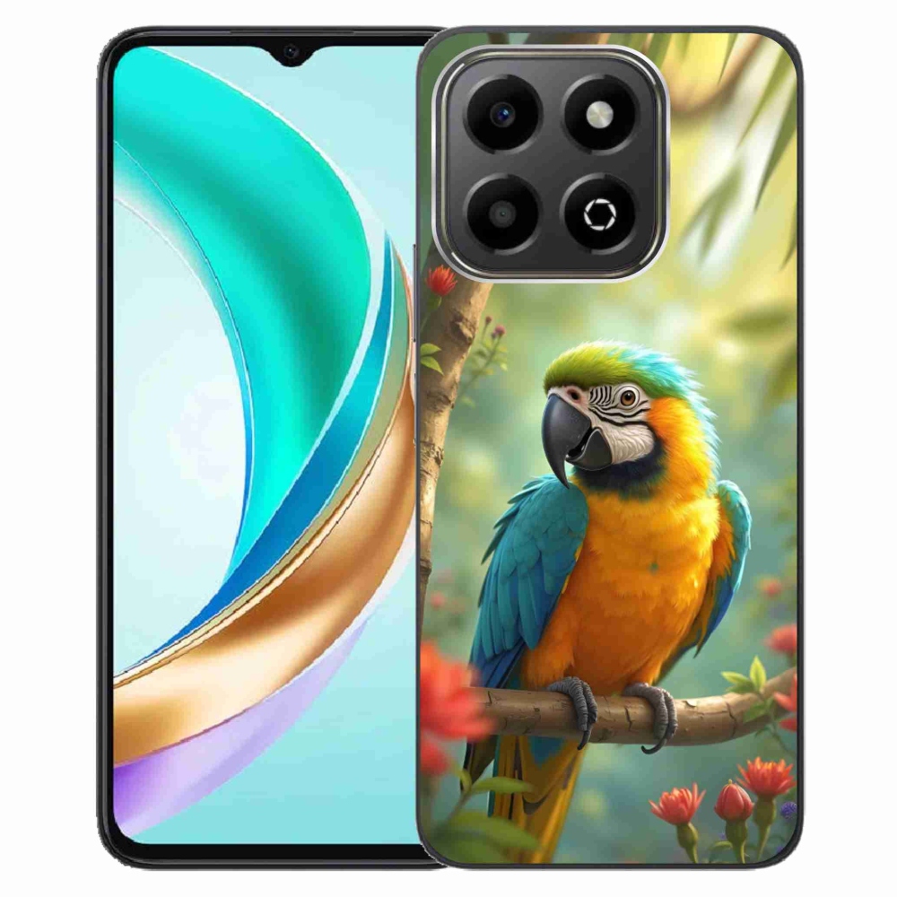 Gelový kryt mmCase na Honor X6b - papoušek ara modrožlutá