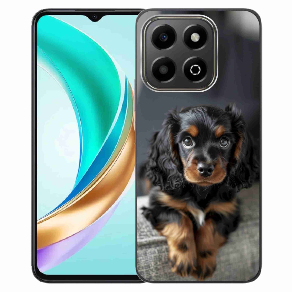 Gelový kryt mmCase na Honor X6b - roztomilý dlouhosrstý jezevčík