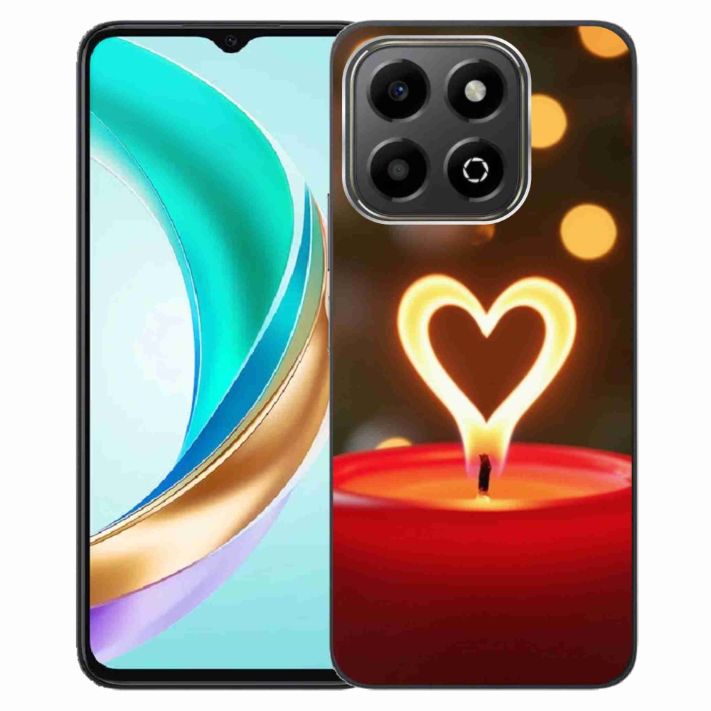 Gelový kryt mmCase na Honor X6b - srdce z plamene