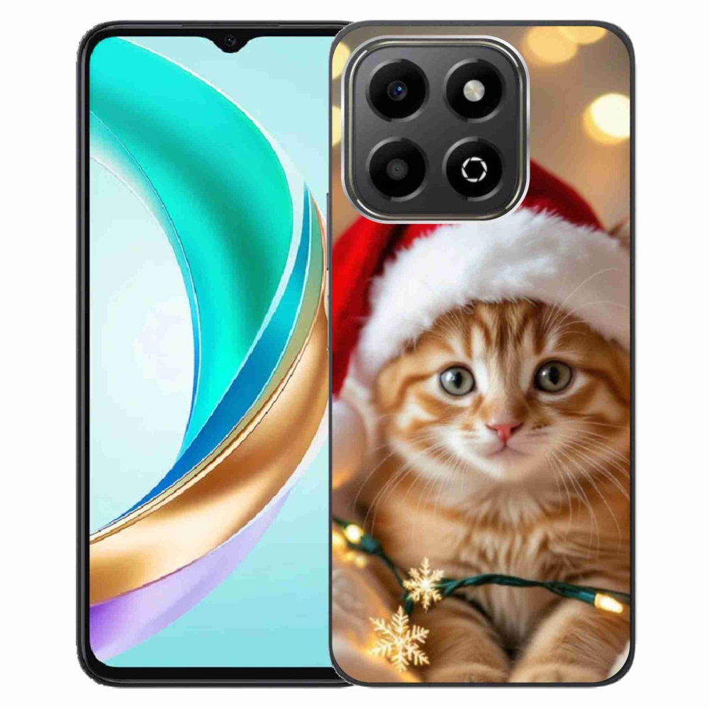 Gelový kryt mmCase na Honor X6b - vánoční kotě