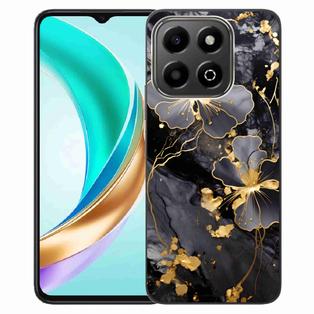 Gelový kryt mmCase na Honor X6b - zlaté květy