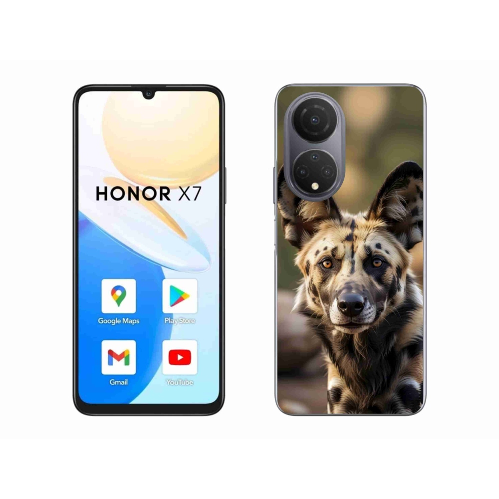 Gelový kryt mmCase na Honor X7 - africký divoký pes