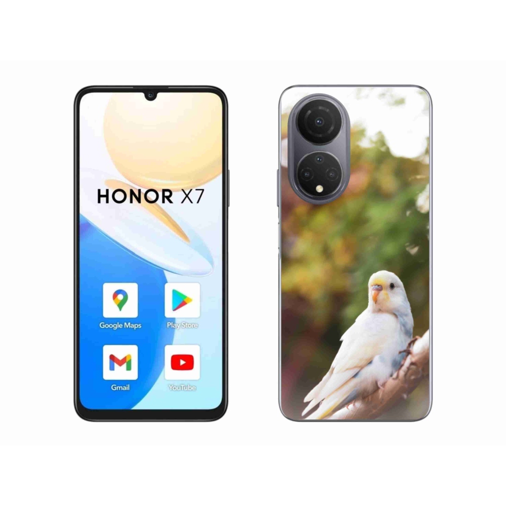 Gelový kryt mmCase na Honor X7 - andulka bílá