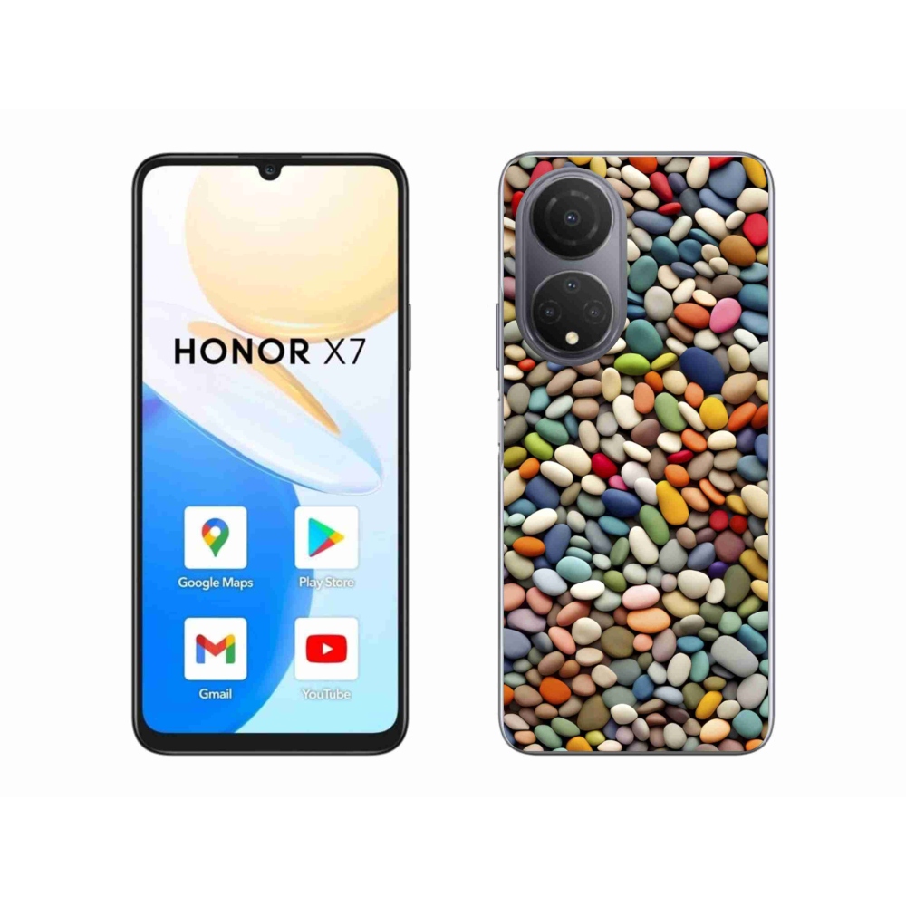 Gelový kryt mmCase na Honor X7 - barevné kamínky 2