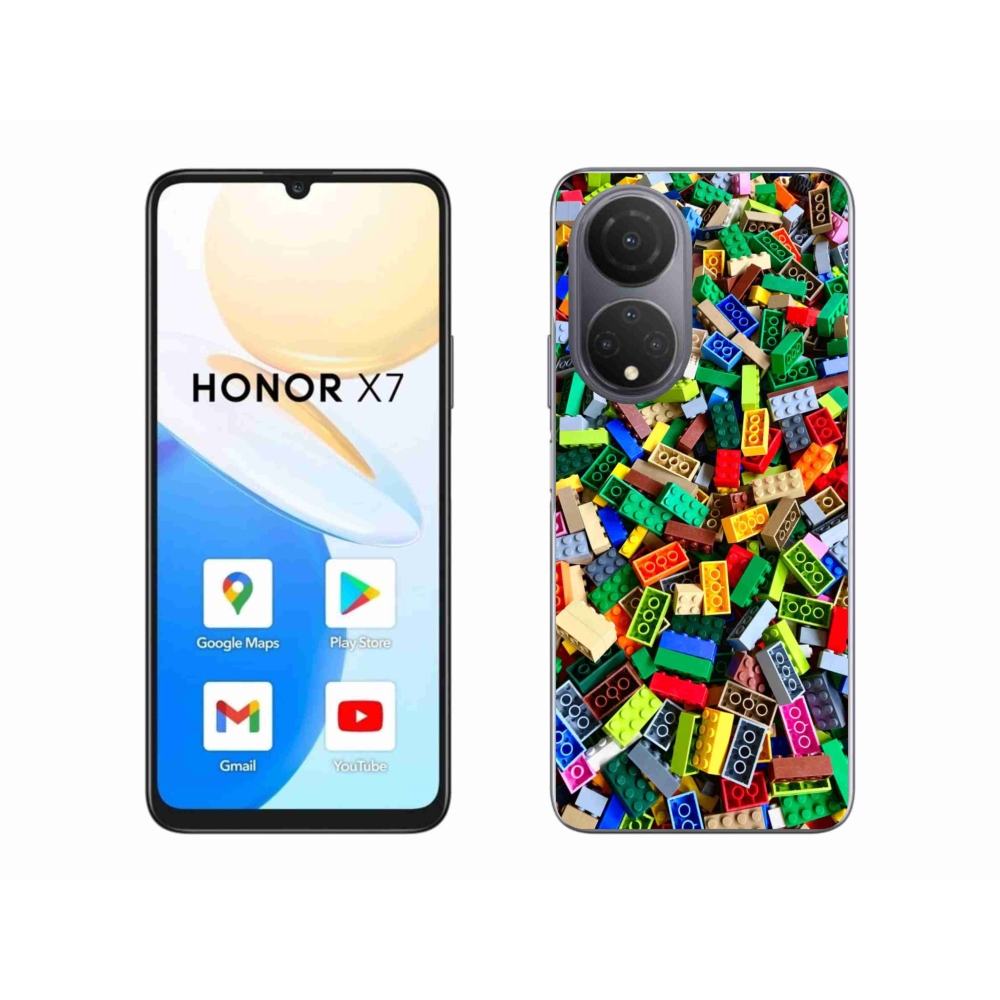 Gelový kryt mmCase na Honor X7 - barevné stavební kostky