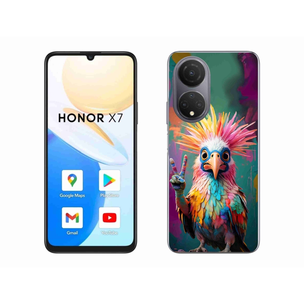 Gelový kryt mmCase na Honor X7 - barevný rebel