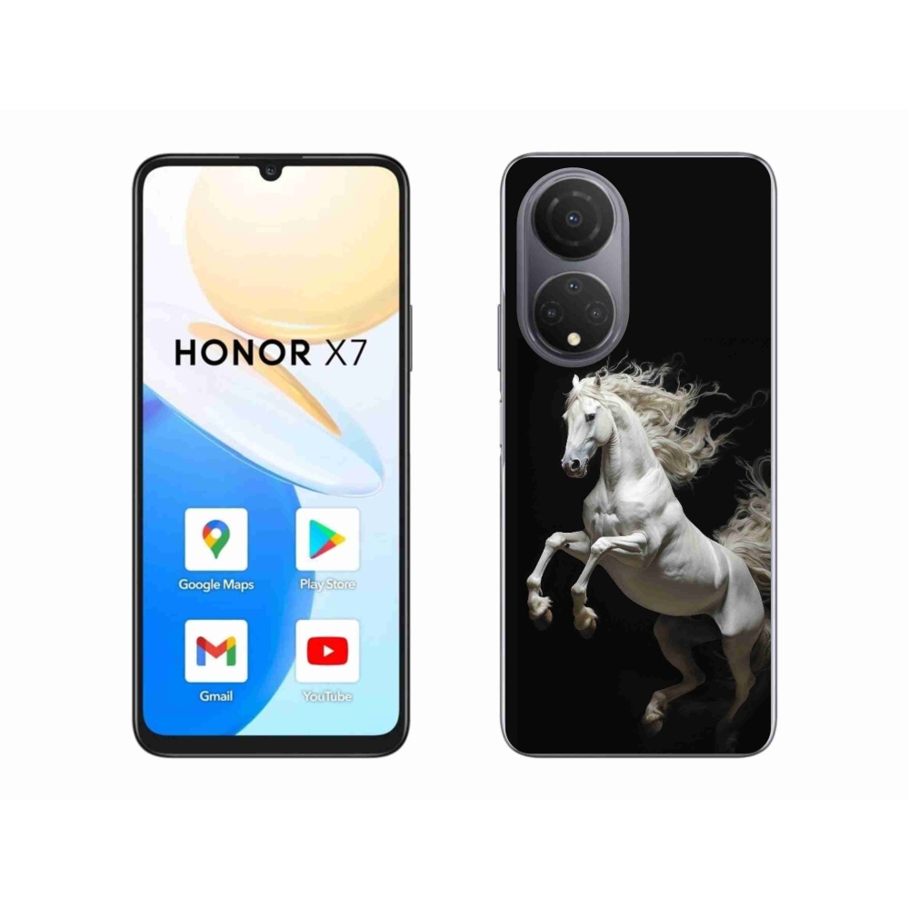 Gelový kryt mmCase na Honor X7 - bílý kůň 4