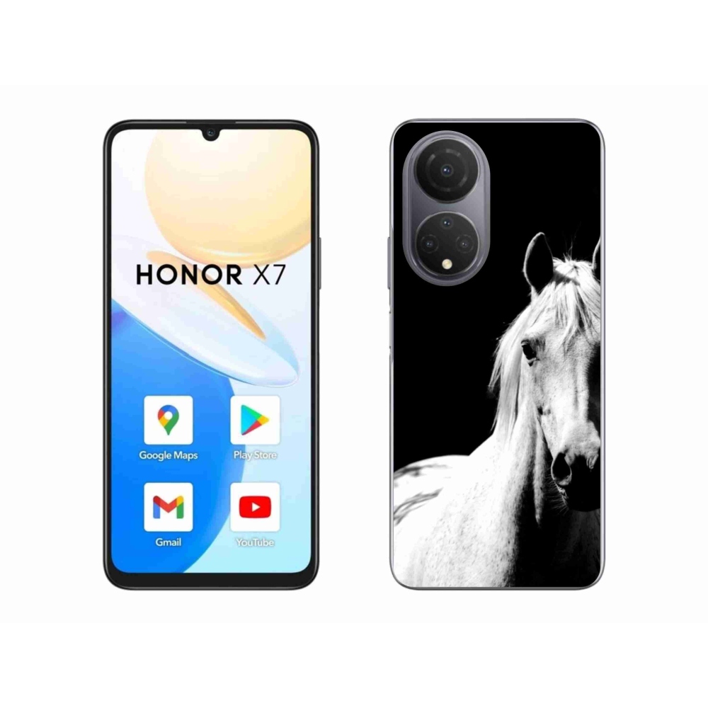 Gelový kryt mmCase na Honor X7 - bílý kůň 5