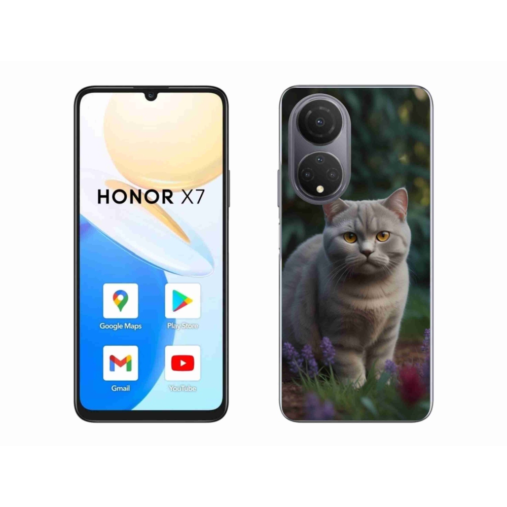Gelový kryt mmCase na Honor X7 - britská kočka