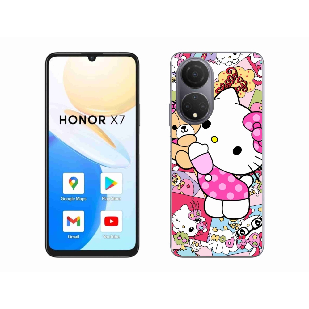 Gelový kryt mmCase na Honor X7 - cute kitty