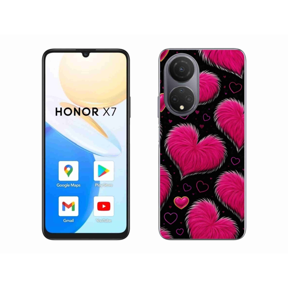 Gelový kryt mmCase na Honor X7 - hebká srdce