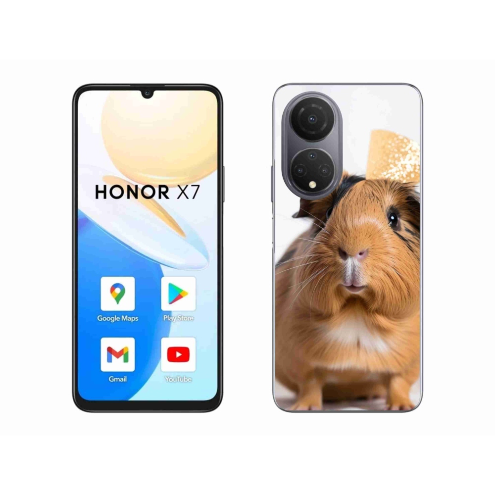 Gelový kryt mmCase na Honor X7 - hnědé morče