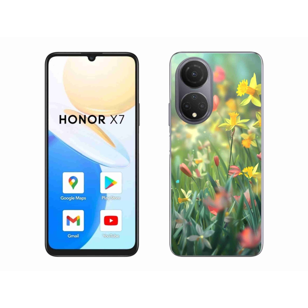 Gelový kryt mmCase na Honor X7 - jarní květy