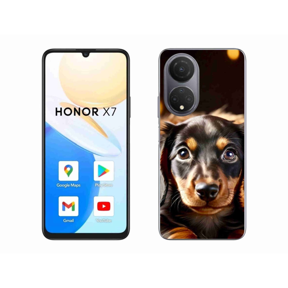 Gelový kryt mmCase na Honor X7 - jezevčík