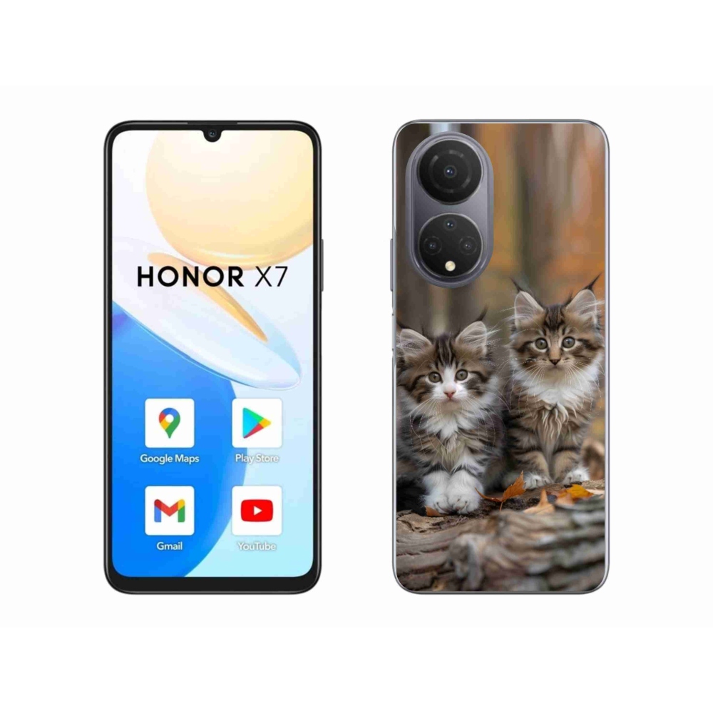 Gelový kryt mmCase na Honor X7 - kočičí duo 3
