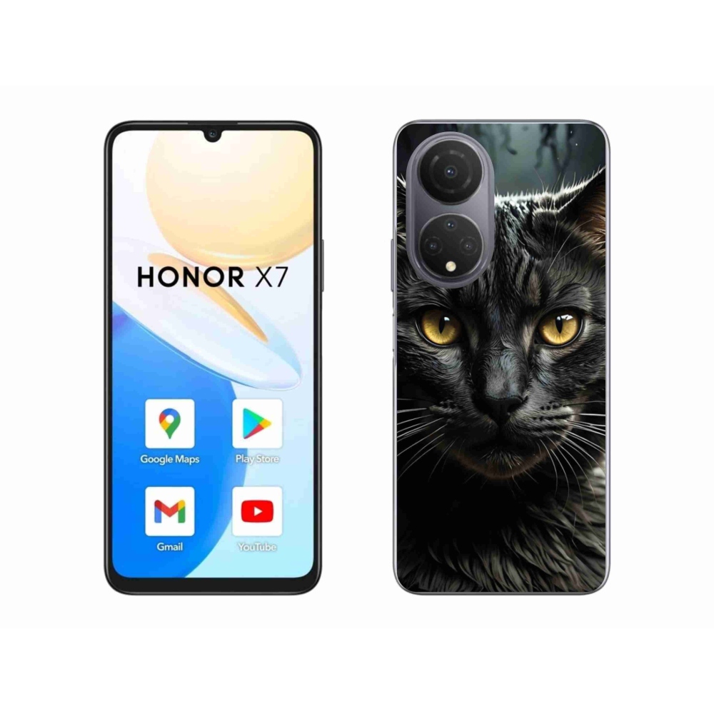 Gelový kryt mmCase na Honor X7 - kočičí pohled 3