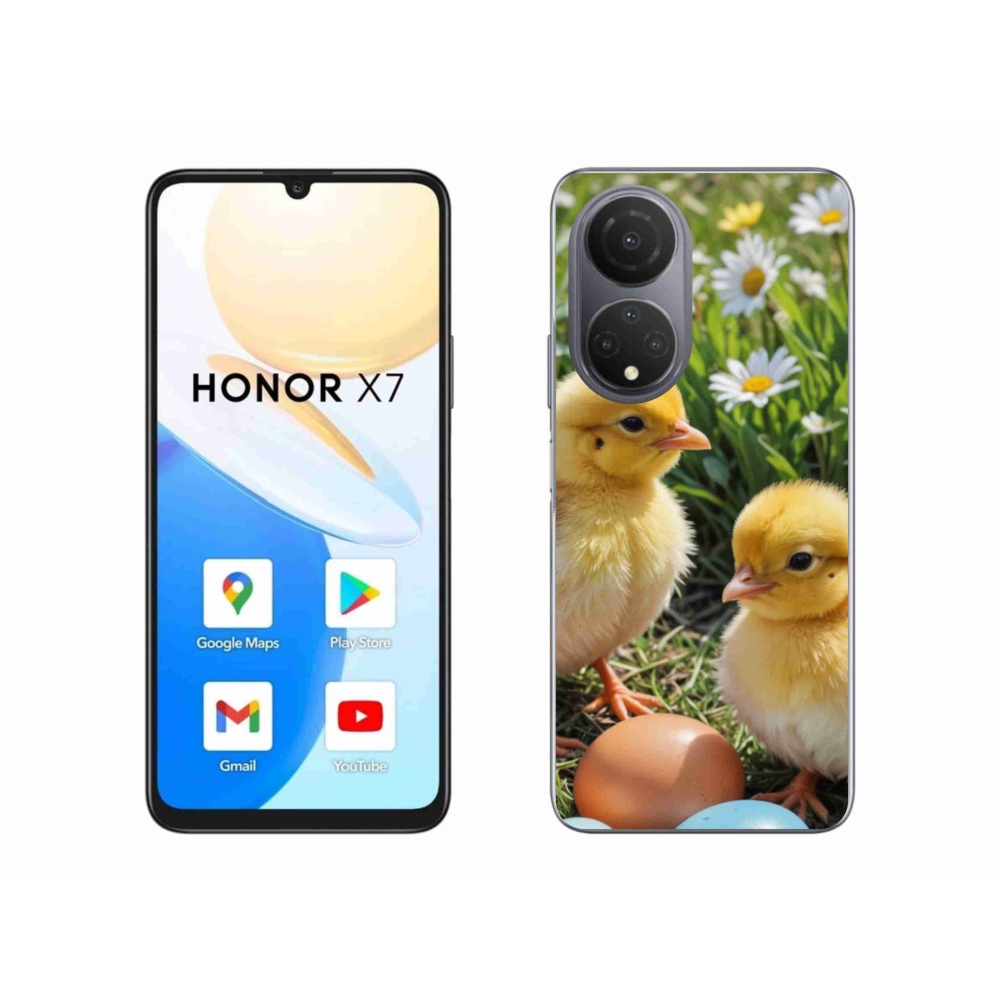 Gelový kryt mmCase na Honor X7 - kuřátka