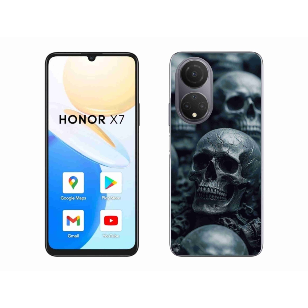 Gelový kryt mmCase na Honor X7 - lebka 2