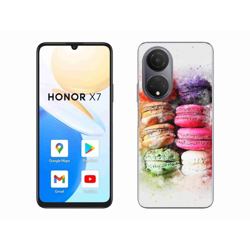Gelový kryt mmCase na Honor X7 - makrónky