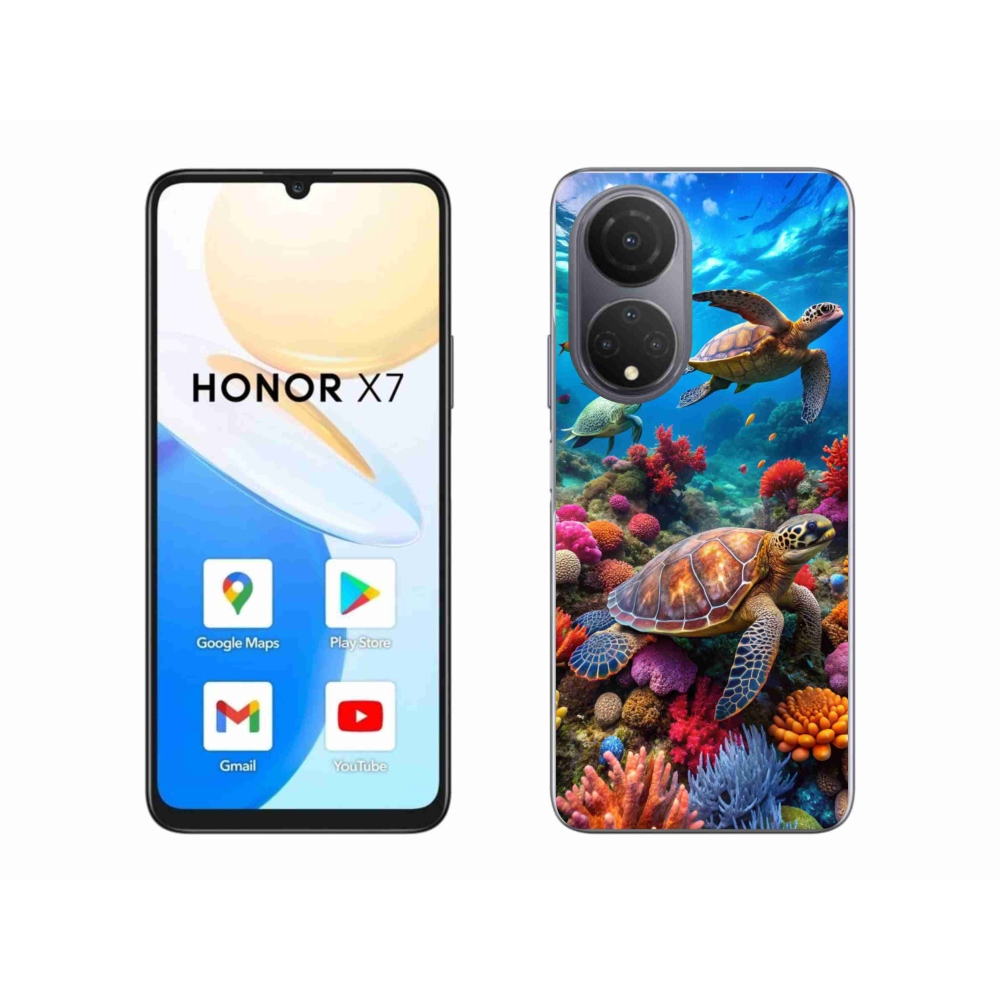 Gelový kryt mmCase na Honor X7 - mořský svět 2