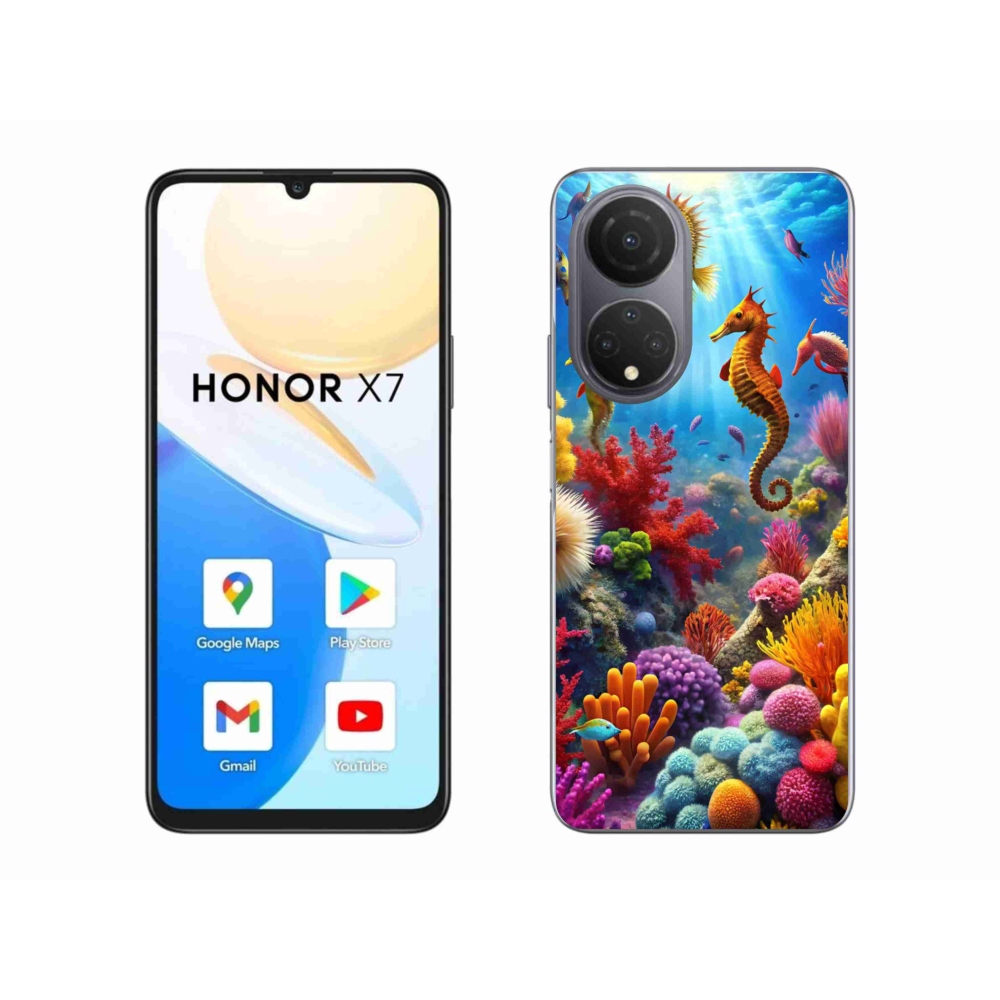 Gelový kryt mmCase na Honor X7 - mořský svět 3
