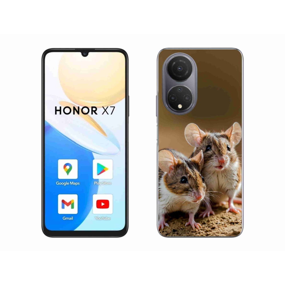 Gelový kryt mmCase na Honor X7 - myší duo