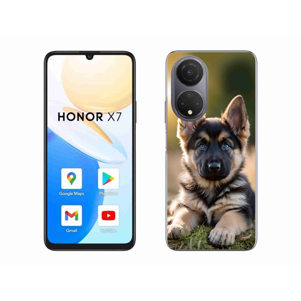 Gelový kryt mmCase na Honor X7 - německý ovčák v přírodě