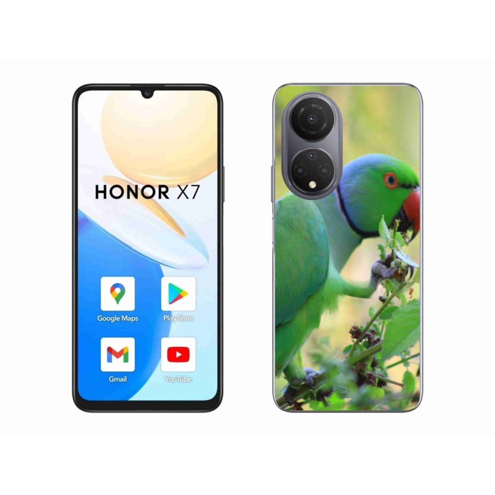 Gelový kryt mmCase na Honor X7 - papoušek alexandr