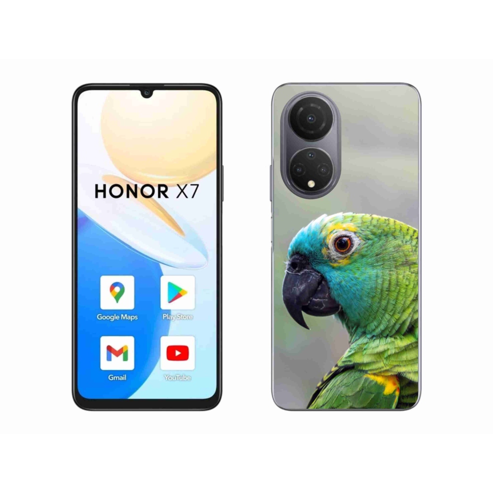 Gelový kryt mmCase na Honor X7 - papoušek amazoňan